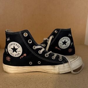 Converse All Star Black High-Tops with Embroidery